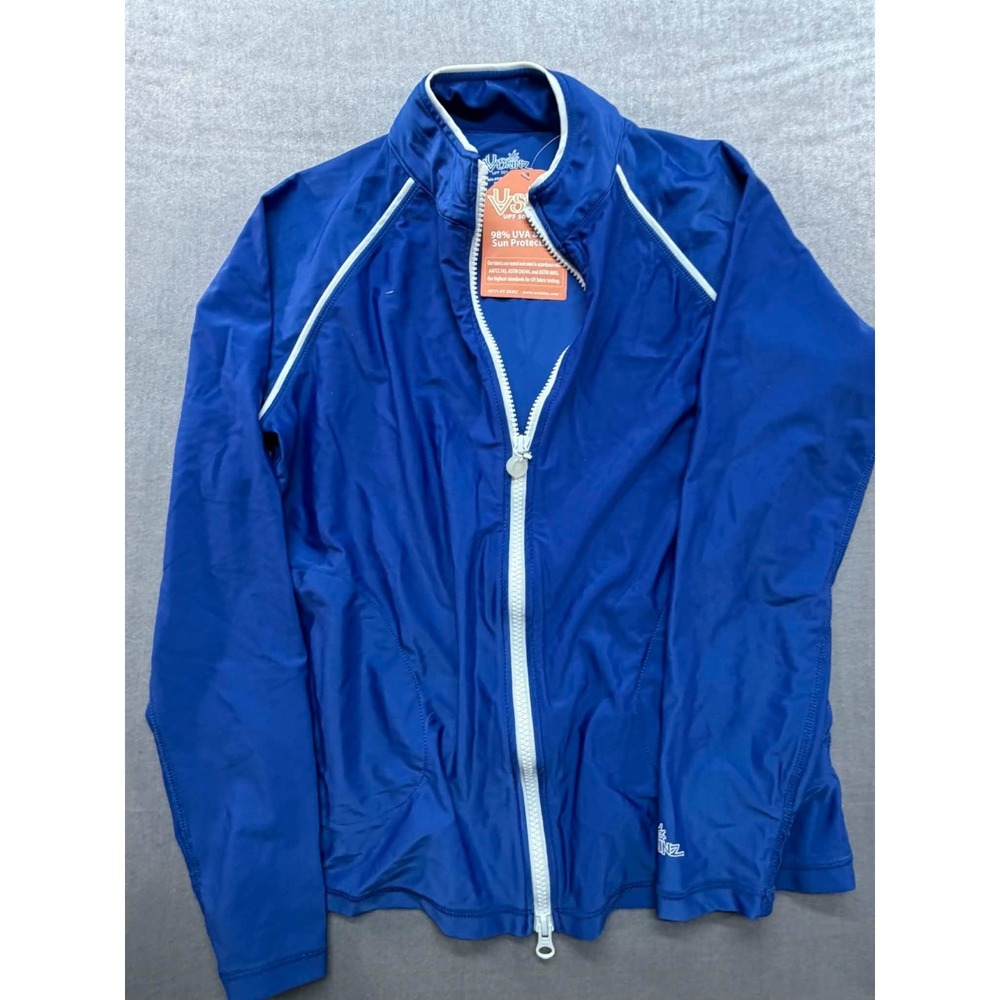NWT UV Skinwear Zip up Women‎ Jacket Swimming Beach Blue Size Small